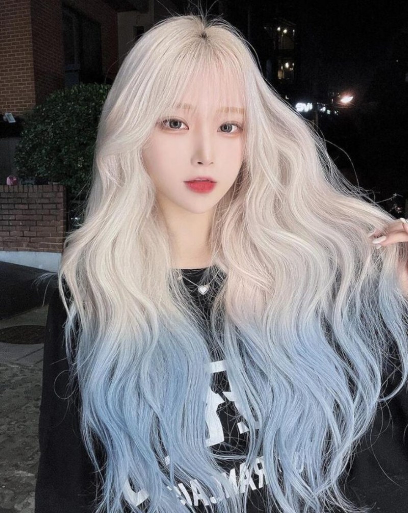 各种发色都合适! 韩国冰山美女吴智恩冷色调发色精灵感爆棚!